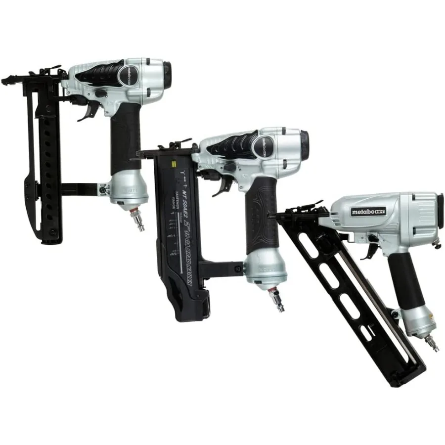 3-Piece Pneumatic Combo Kit for Professional Woodworking and Construction Applications Includes Brad Nailer NT50AE2
3-Piece Pneumatic Combo Kit for Professional Woodworking and Construction Applications Includes Brad Nailer NT50AE2