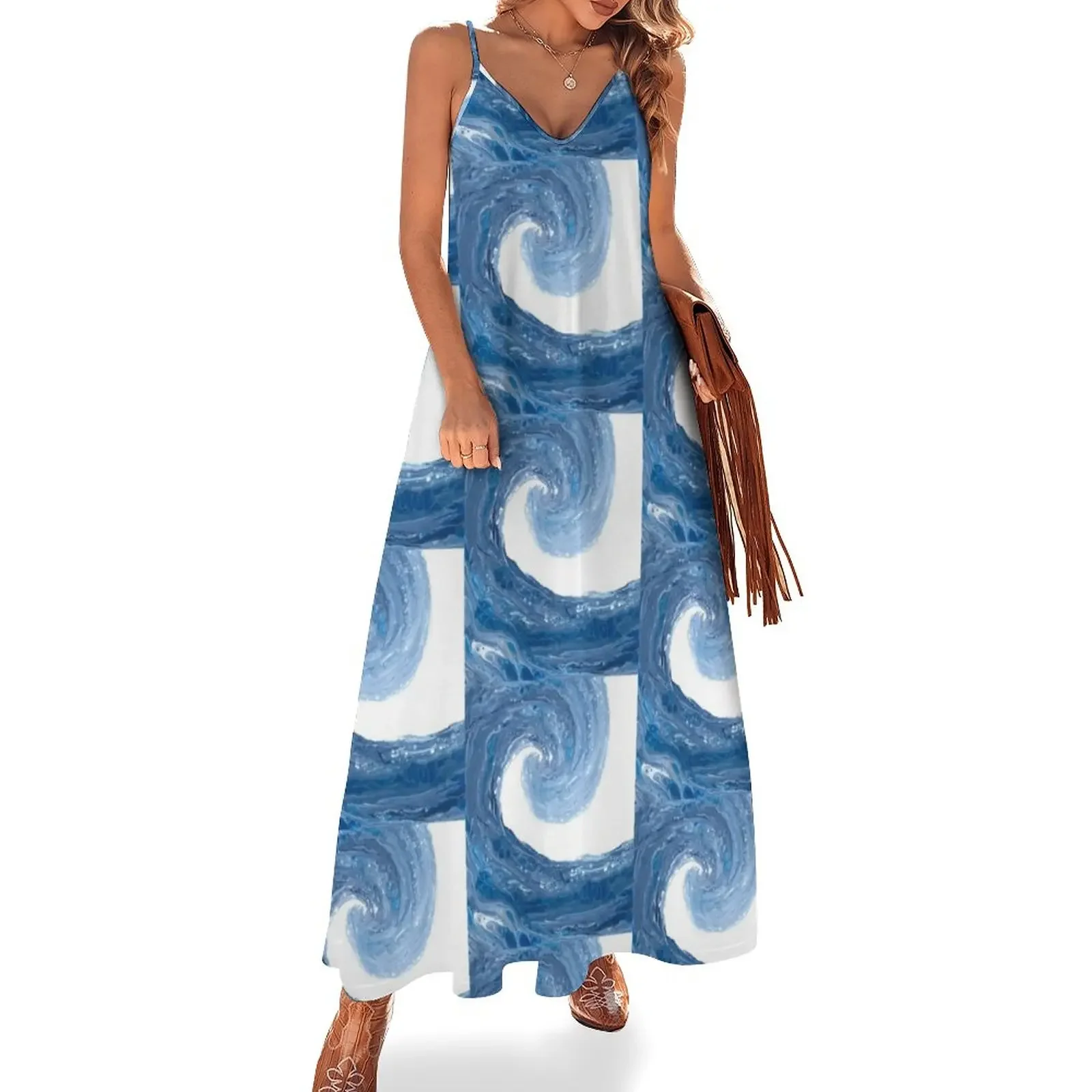 Coastal Wave Underwater Ocean Pattern In Blue Sleeveless Dress Bride dresses summer dress women 2025 elegant women's sets
Coastal Wave Underwater Ocean Pattern In Blue Sleeveless Dress Bride dresses summer dress women 2025 elegant women's sets