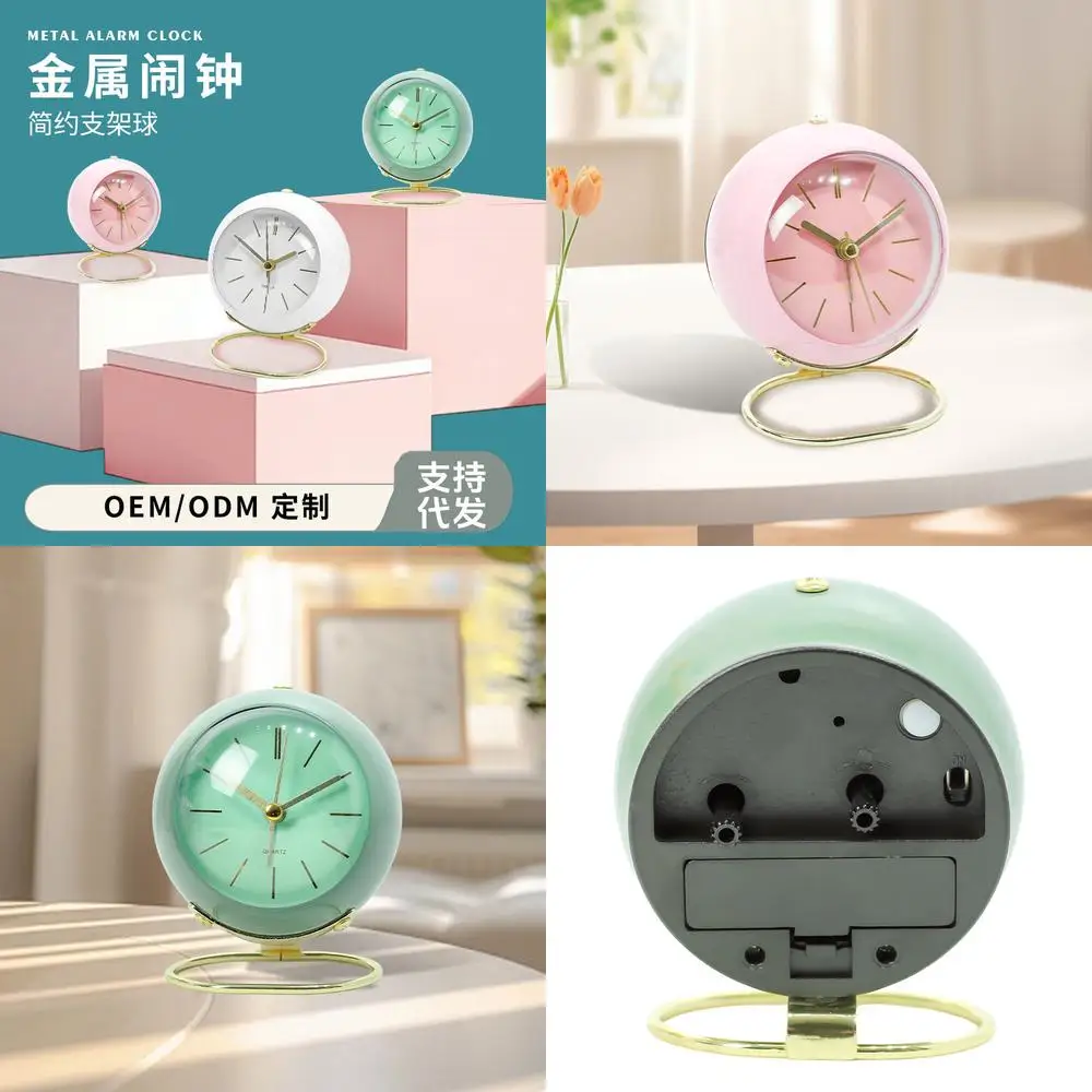 Metal Bracket Alarm Clock Mirror Exclusive Desktop Creative Silent Night Light Ring Base Bedside Table Clock Decor
Metal Bracket Alarm Clock Mirror Exclusive Desktop Creative Silent Night Light Ring Base Bedside Table Clock Decor