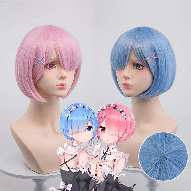 New Anime Re:Life In A Different World From Zero Rem Ram Cosplay Wig Pink Blue Bobo Hair Heat Resistant Synthetic Wigs Halloween
New Anime Re:Life In A Different World From Zero Rem Ram Cosplay Wig Pink Blue Bobo Hair Heat Resistant Synthetic Wigs Halloween