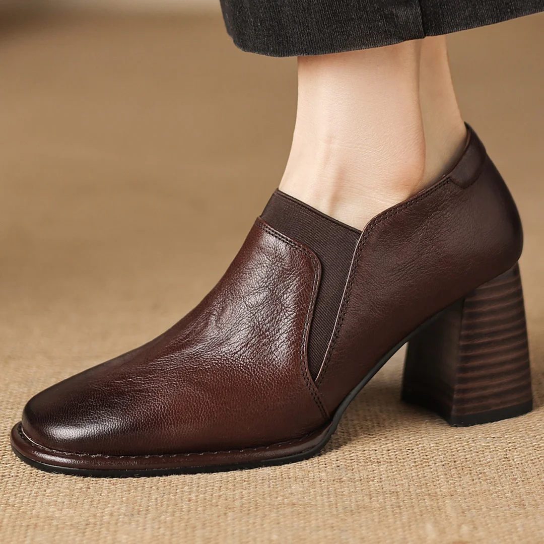 2026 Spring new women's sheepskin elastic fabric patchwork square toe slip-on pumps 7cm thick high heel OL style dress shoes 40
2026 Spring new women's sheepskin elastic fabric patchwork square toe slip-on pumps 7cm thick high heel OL style dress shoes 40
