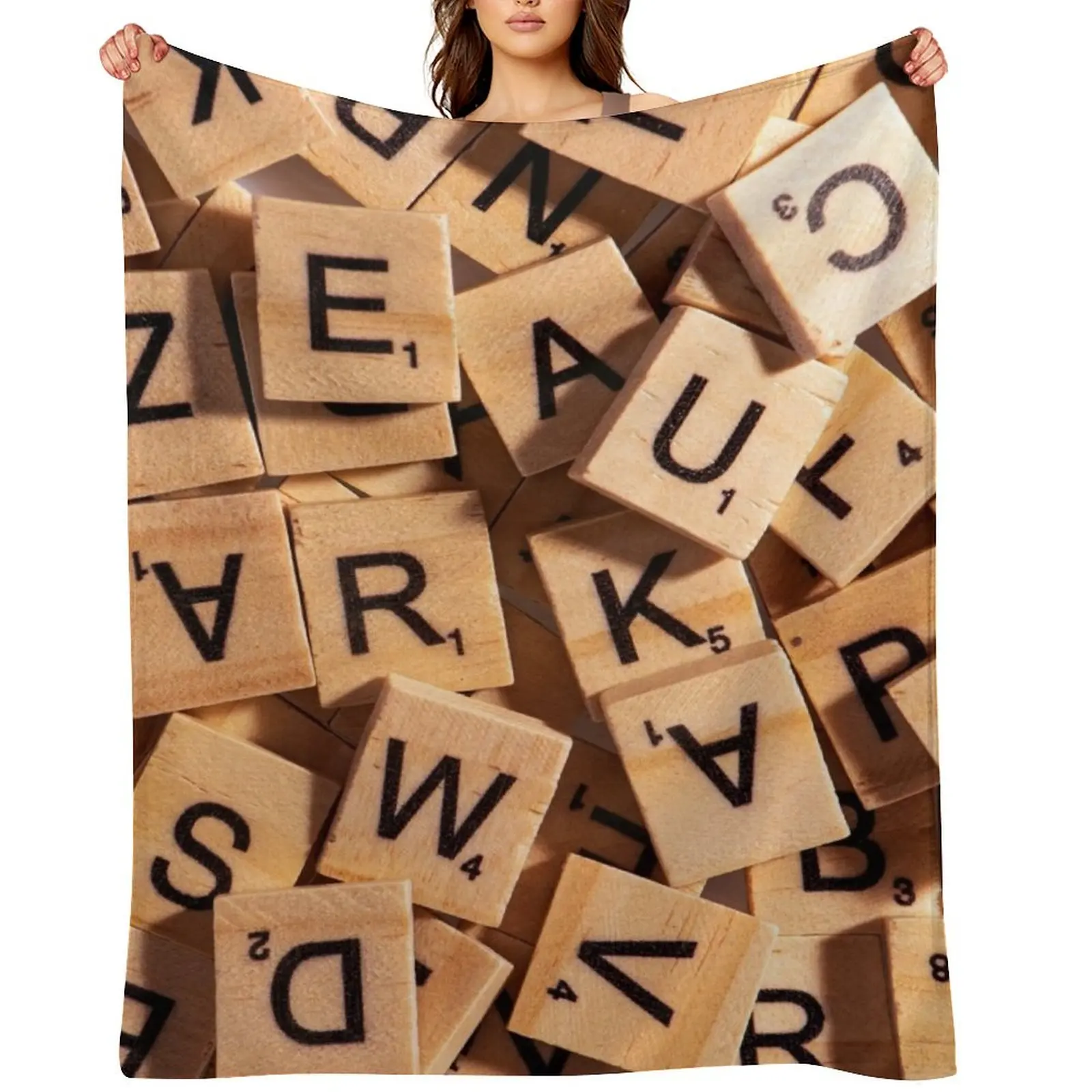 Wooden Letter Tiles Throw Blanket Blankets Sofas Of Decoration Luxury Thicken Flannel Fabric Beach Blankets
Wooden Letter Tiles Throw Blanket Blankets Sofas Of Decoration Luxury Thicken Flannel Fabric Beach Blankets