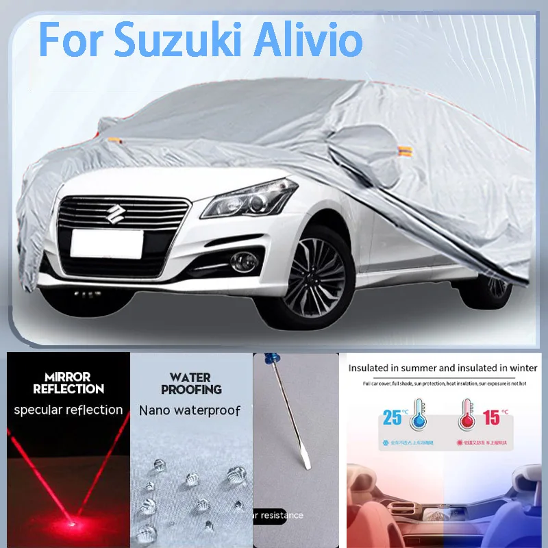 For Suzuki Alivio Full Car cover with UV protection and Winter Insulation roles,Rainproof,Snowproof Ati-frost properties.
For Suzuki Alivio Full Car cover with UV protection and Winter Insulation roles,Rainproof,Snowproof Ati-frost properties.