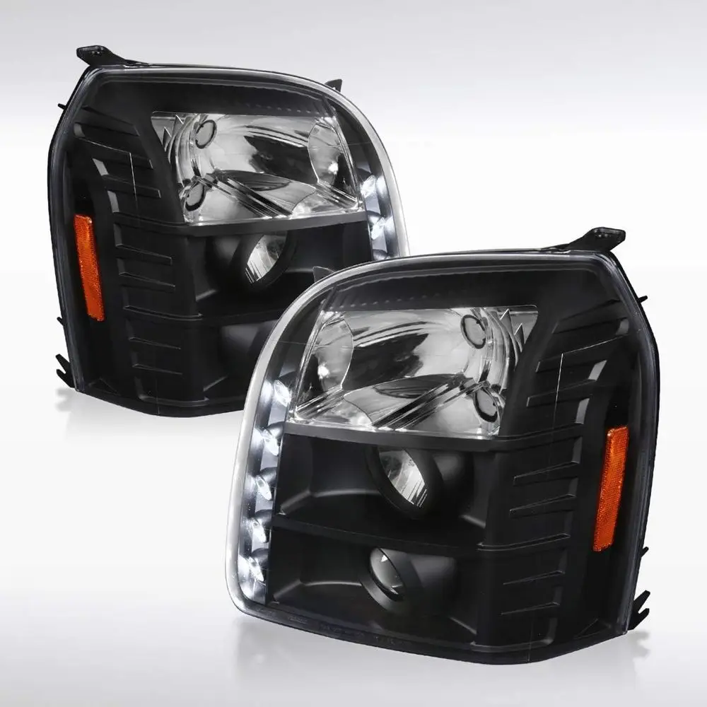 Compatible with 2007-2014 GMC Yukon, 2007-2014 GMC Yukon XL 1500 2500, Left + Right Pair Headlamps Assembly, Halo LED Black Proj
Compatible with 2007-2014 GMC Yukon, 2007-2014 GMC Yukon XL 1500 2500, Left + Right Pair Headlamps Assembly, Halo LED Black Proj