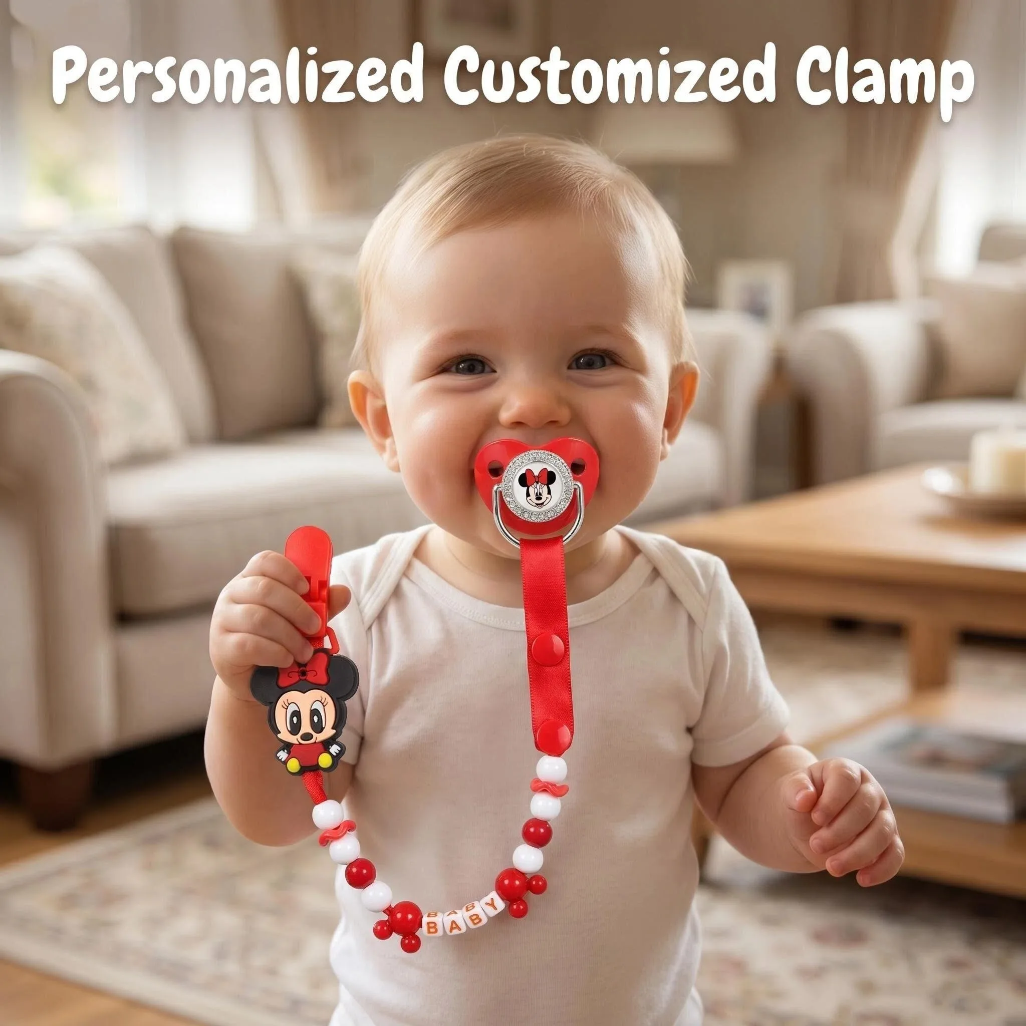 Premium Personalized Custom Pacifier Clip Anti Lost Soother Holder Handmade Engraved Name Dummy Chain Safe Fashion Accessory
Premium Personalized Custom Pacifier Clip Anti Lost Soother Holder Handmade Engraved Name Dummy Chain Safe Fashion Accessory
