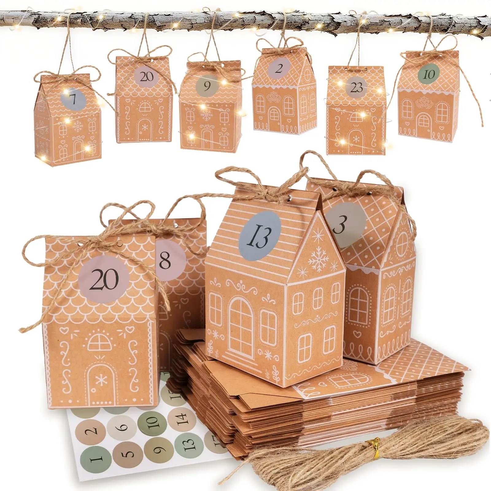 DIY Advent Calendar 2025 for Filling and Filling House Set Gingerbread House 24 Colourful Folding Boxes for Decor Xmas Village
DIY Advent Calendar 2025 for Filling and Filling House Set Gingerbread House 24 Colourful Folding Boxes for Decor Xmas Village