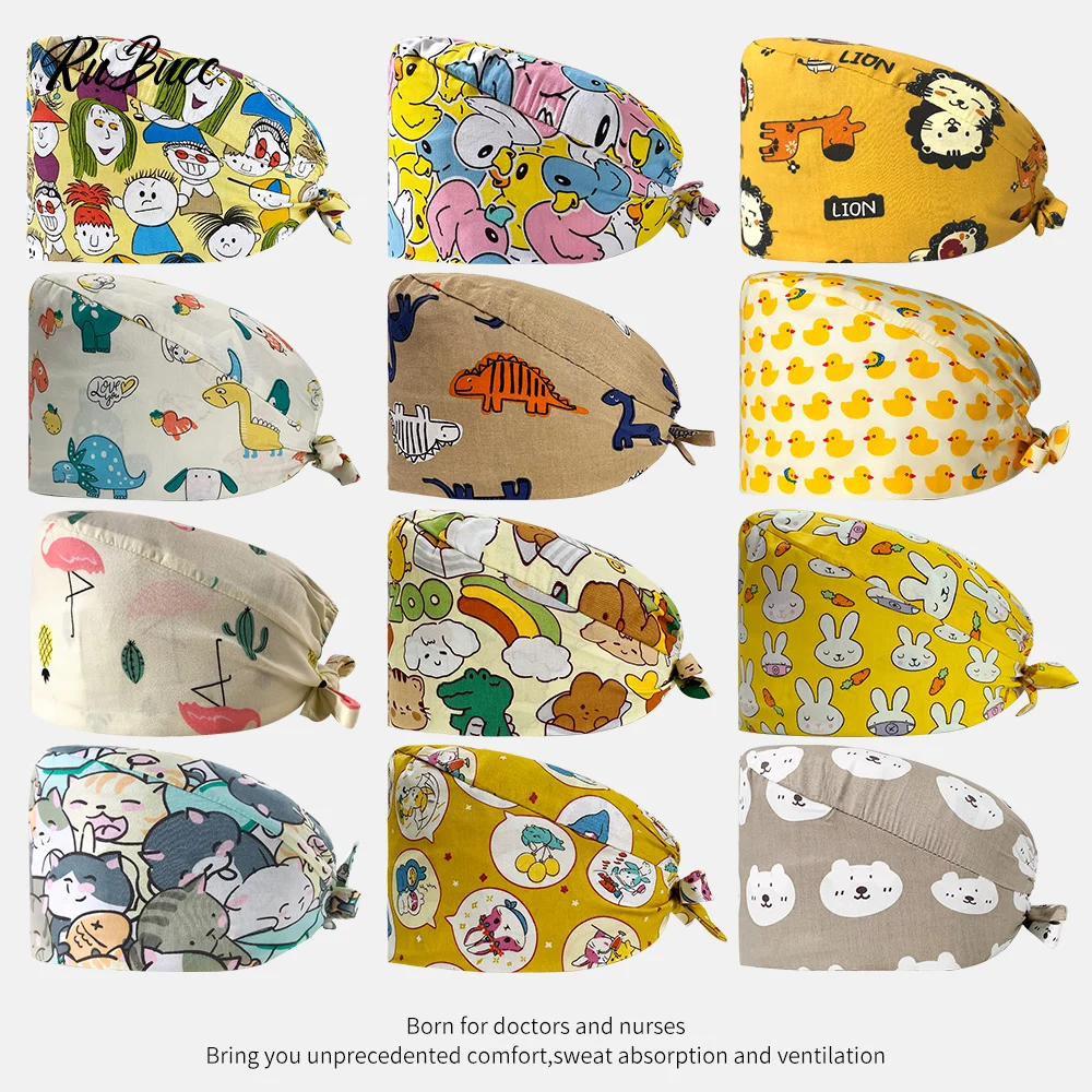 Cartoon Animal Print Pet Scrubs Caps Lab Dust Proof Work Hat Unisex Cotton Dentistry Work Caps Tieback Beauty Salon Nursing Hats
Cartoon Animal Print Pet Scrubs Caps Lab Dust Proof Work Hat Unisex Cotton Dentistry Work Caps Tieback Beauty Salon Nursing Hats