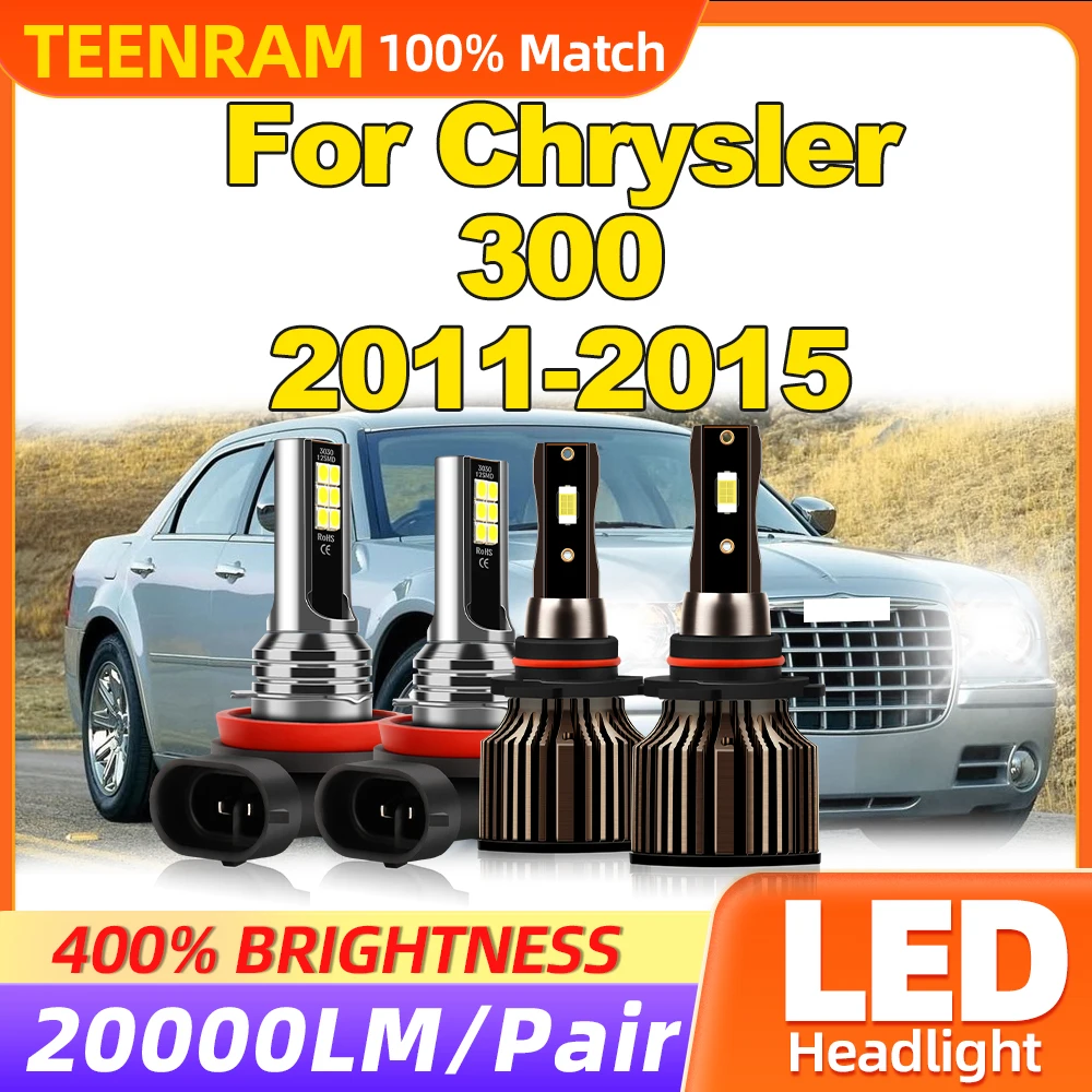 LED Headlight Bulbs 40000LM Turbo Auto Headlamps IP68 High Low Beam Fog Lights For Chrysler 300 2011 2012 2013 2014 2015
LED Headlight Bulbs 40000LM Turbo Auto Headlamps IP68 High Low Beam Fog Lights For Chrysler 300 2011 2012 2013 2014 2015