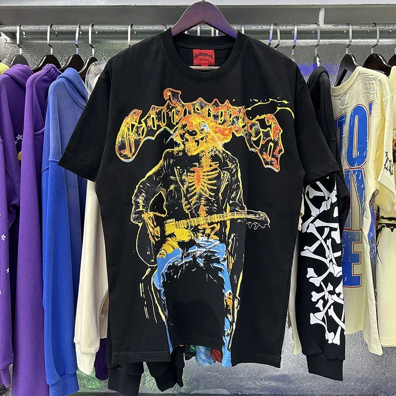 Spring Breathable Hip Hop Fashion GOD SPEED T Shirts Men's and Women's Hip Hop Oversize 1:1 Printing Pattern Short Sleeve Tee
Spring Breathable Hip Hop Fashion GOD SPEED T Shirts Men's and Women's Hip Hop Oversize 1:1 Printing Pattern Short Sleeve Tee