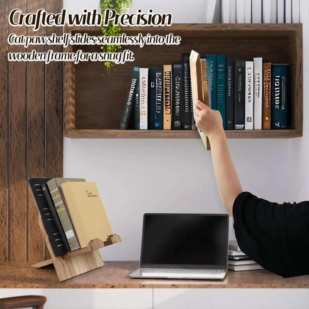 Wood Cookbook Stand for Kitchen Counter Cat Shaped Recipe Holder Book Shelf Support Music Rest
Wood Cookbook Stand for Kitchen Counter Cat Shaped Recipe Holder Book Shelf Support Music Rest