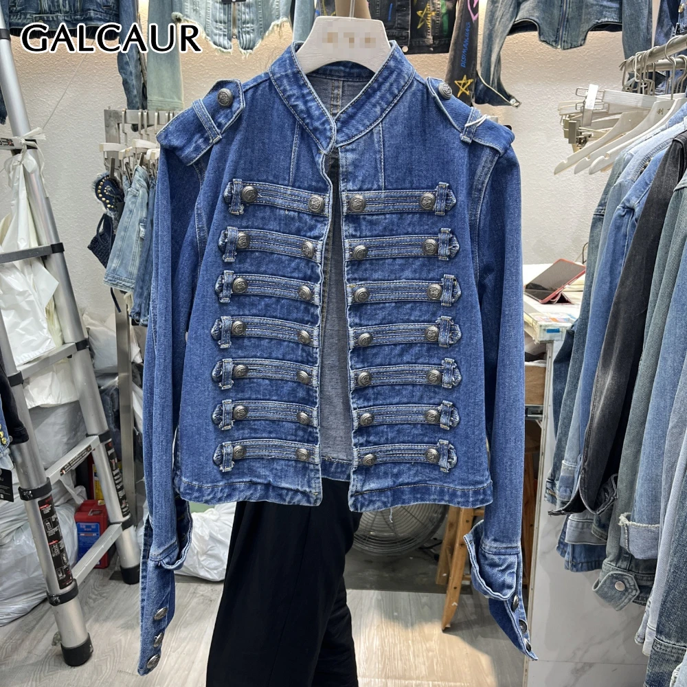 GALCAUR Solid Spliced Button Basics Jacket Female Lapel Long Sleeve Loose Design Chic Women's Jackets Autumn New Style Fashion
GALCAUR Solid Spliced Button Basics Jacket Female Lapel Long Sleeve Loose Design Chic Women's Jackets Autumn New Style Fashion