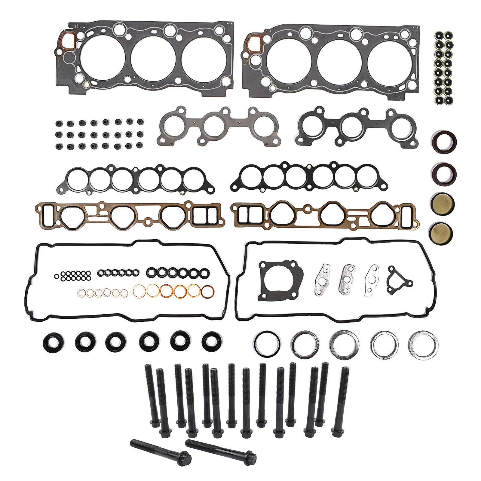 AP01 Head Gasket Set w/Bolts for 1995-2004 Toyota T100 4Runner Tacoma Tundra 5VZFE HS9227PT-1 ES72168
AP01 Head Gasket Set w/Bolts for 1995-2004 Toyota T100 4Runner Tacoma Tundra 5VZFE HS9227PT-1 ES72168