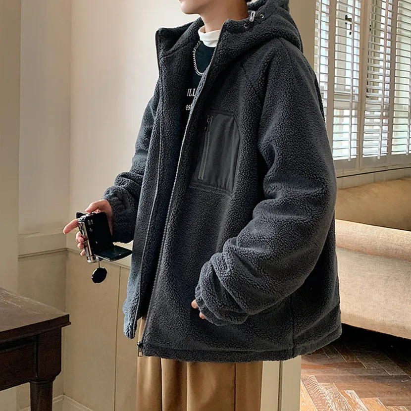 Men's Winter Thiened Lamb Velvet Jaet Hooded Cotton Coat Warmth Cold Resistant Casual Loose Fit Zipper Closure Cotton Pad...
Men's Winter Thiened Lamb Velvet Jaet Hooded Cotton Coat Warmth Cold Resistant Casual Loose Fit Zipper Closure Cotton Pad...