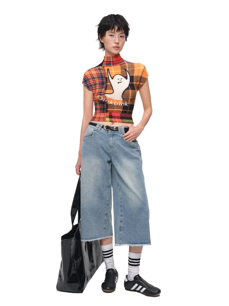 American Retro Blue Jeans Diamond Embellished Seven-Foot Pants Straight Leg Cotton Natural Waist Youth Summer Fashion
American Retro Blue Jeans Diamond Embellished Seven-Foot Pants Straight Leg Cotton Natural Waist Youth Summer Fashion