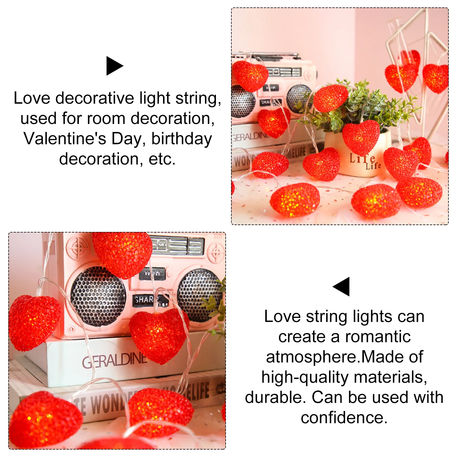 String Heart Shape LED Lights Gothic Hanging Valentine's Day Decorations Plastic Home Decorative Party Lamp
String Heart Shape LED Lights Gothic Hanging Valentine's Day Decorations Plastic Home Decorative Party Lamp