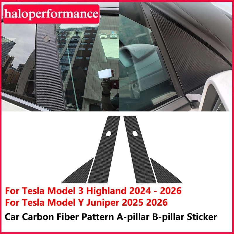 Model Y Juniper 2025 2026 Car A-Pillar B-Pillar Trim Film for Tesla Model 3 Highland Carbon Fiber Pattern Sticker Protect Film
Model Y Juniper 2025 2026 Car A-Pillar B-Pillar Trim Film for Tesla Model 3 Highland Carbon Fiber Pattern Sticker Protect Film