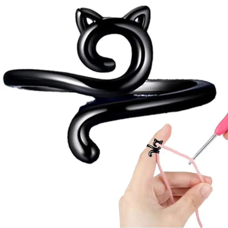 Adjustable Knitting Crochet Loop Ring Knittied Yarn Guide Adjustable Crochet Tools Cat Thimble Thread Ring Sewing Tools
Adjustable Knitting Crochet Loop Ring Knittied Yarn Guide Adjustable Crochet Tools Cat Thimble Thread Ring Sewing Tools