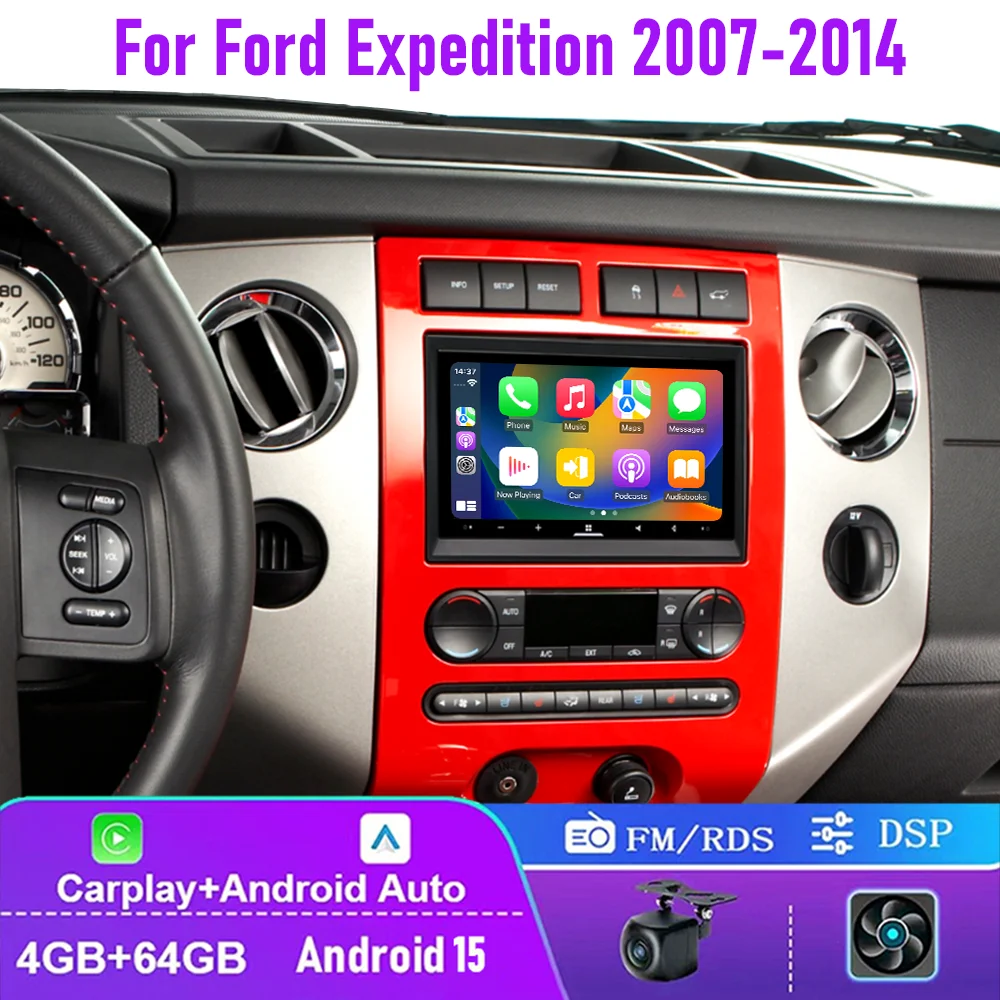 7" 4+64GB For Ford Expedition 2007-2014 Car Radio Wireless CarPlay Android 15 Auto QLED Screen Head Unit Canbus Plug & Play
7" 4+64GB For Ford Expedition 2007-2014 Car Radio Wireless CarPlay Android 15 Auto QLED Screen Head Unit Canbus Plug & Play