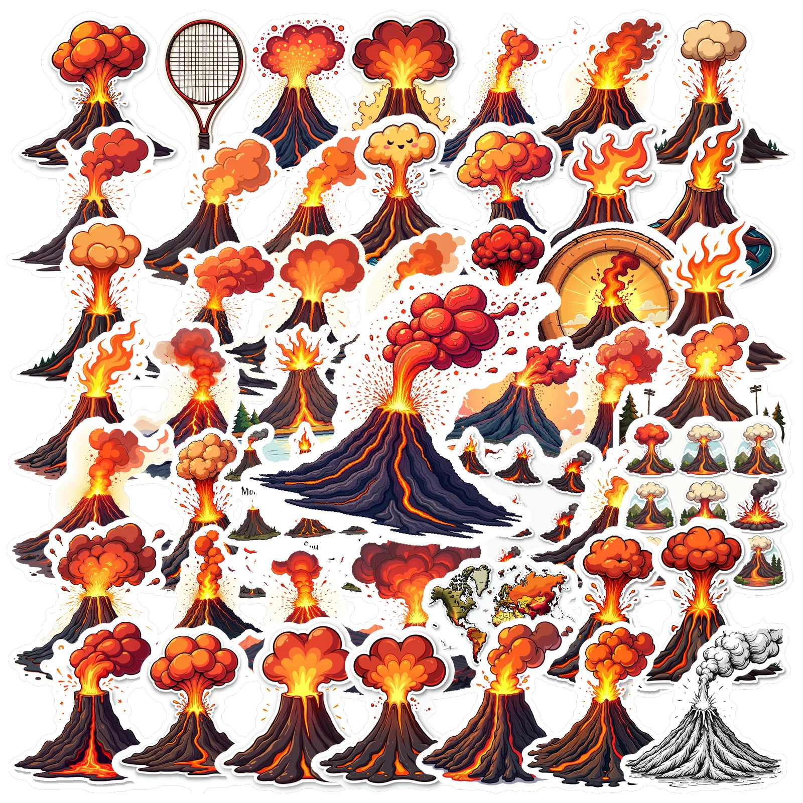 50pcs/set Creative Volcano Erupts Stickers For Suitcase Skateboard Laptop Luggage Fridge Phone Car Styling Sticker Stationery
50pcs/set Creative Volcano Erupts Stickers For Suitcase Skateboard Laptop Luggage Fridge Phone Car Styling Sticker Stationery