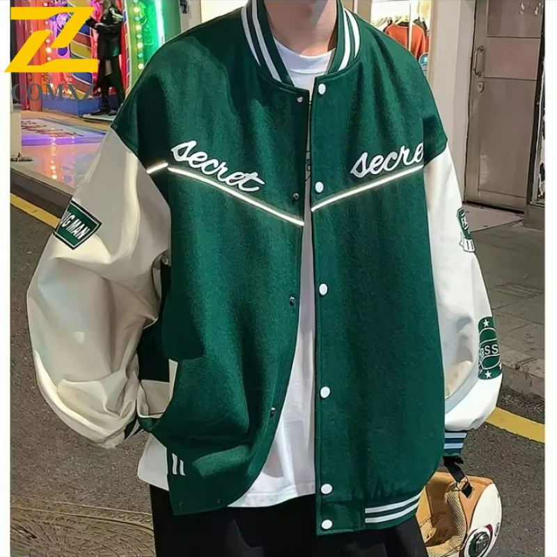 COMXZ 2025 Autumn Mens Baseball Jacket Leisure Letter Print Camping Coat Classic Baseball Collar Windproof Fashion Outerwear
COMXZ 2025 Autumn Mens Baseball Jacket Leisure Letter Print Camping Coat Classic Baseball Collar Windproof Fashion Outerwear