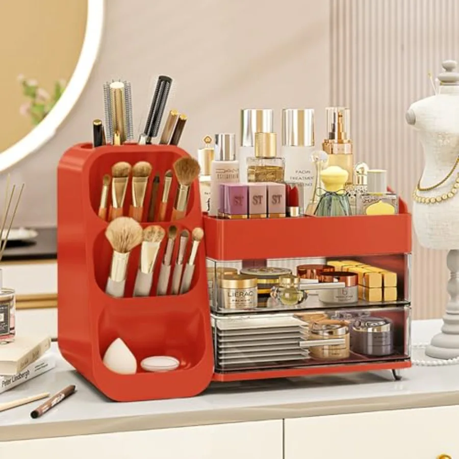 Makeup Organizer for Vanity Large Capacity Cosmetic Display Case with Clear Acrylic Drawers Countertop Beauty Storage Holder fo
Makeup Organizer for Vanity Large Capacity Cosmetic Display Case with Clear Acrylic Drawers Countertop Beauty Storage Holder fo