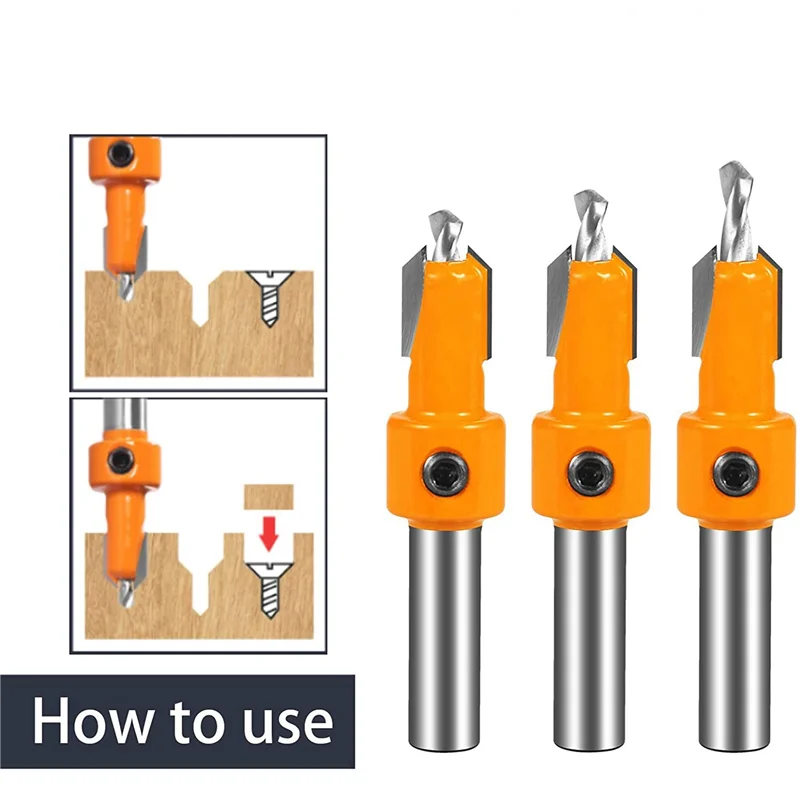 A98E-6 Pcs Countersink Drill Bit Set Wood Hole Drill Bit Timber Wood Working Drill Bits With Hex Key For Wood Screw Cutter
A98E-6 Pcs Countersink Drill Bit Set Wood Hole Drill Bit Timber Wood Working Drill Bits With Hex Key For Wood Screw Cutter