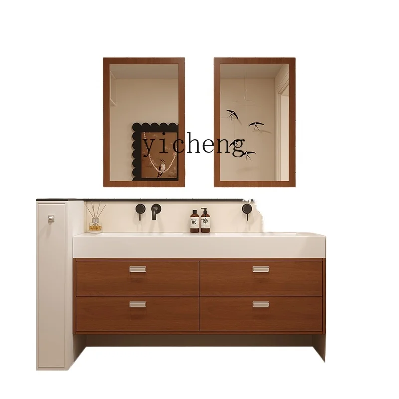XL solid wood paint bathroom cabinet combination rock slab integrated basin washbasin washbasin cabinet
XL solid wood paint bathroom cabinet combination rock slab integrated basin washbasin washbasin cabinet