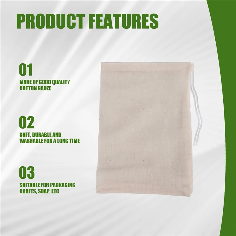 A21Q -50 Pack Cotton Muslin Bags Multipurpose Drawstring Bags For Tea Jewelry Wedding Party Favors Storage (4 X 6 Inches)
A21Q -50 Pack Cotton Muslin Bags Multipurpose Drawstring Bags For Tea Jewelry Wedding Party Favors Storage (4 X 6 Inches)