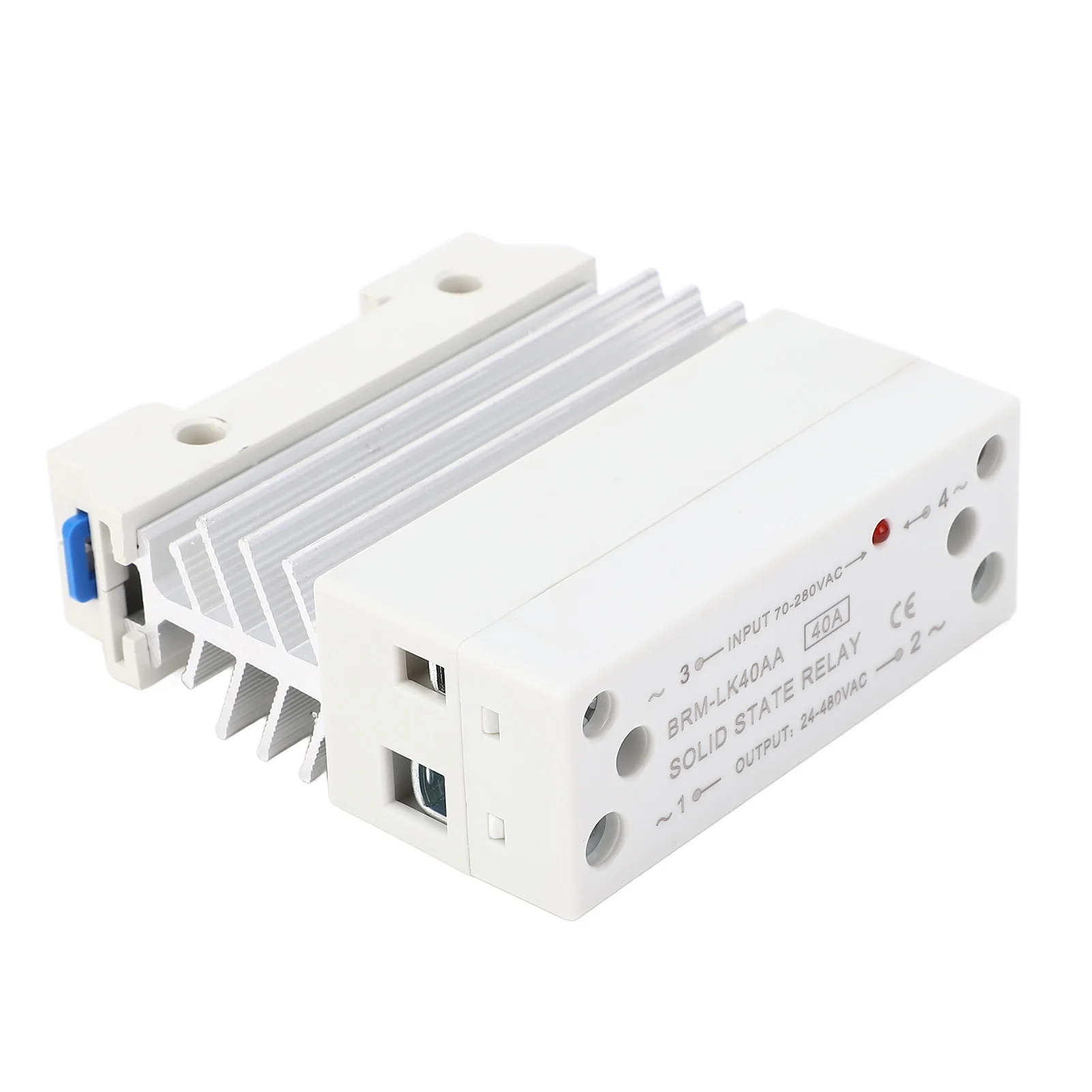 Din Rail Solid State Relay Integrated 70‑280VAC Input 24‑480VAC Output Single Phase Solid State Relay with Heat Sink
Din Rail Solid State Relay Integrated 70‑280VAC Input 24‑480VAC Output Single Phase Solid State Relay with Heat Sink