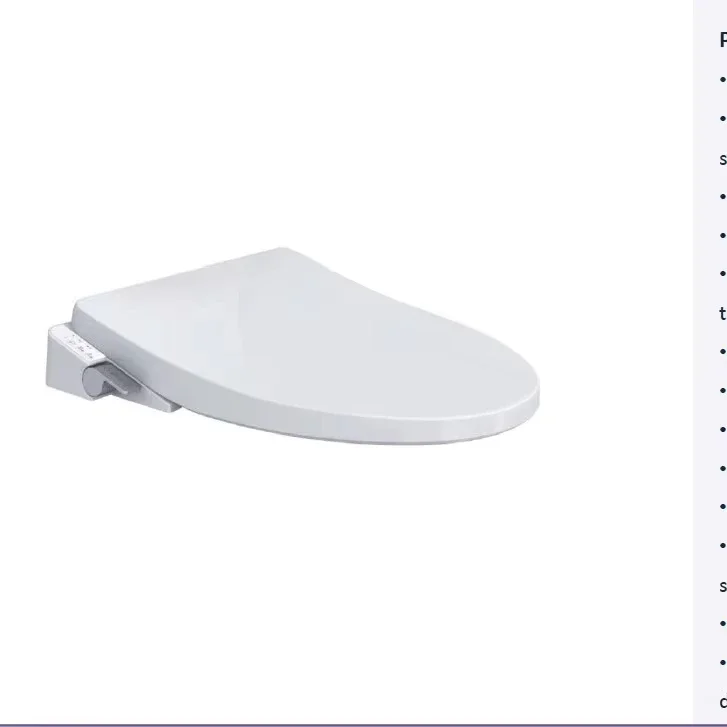 Smart E106 Bidet Toilet Seat Modern ABS Design with Temperature and Water Adjustment Healthy Comfortable Bathroom Accessory
Smart E106 Bidet Toilet Seat Modern ABS Design with Temperature and Water Adjustment Healthy Comfortable Bathroom Accessory