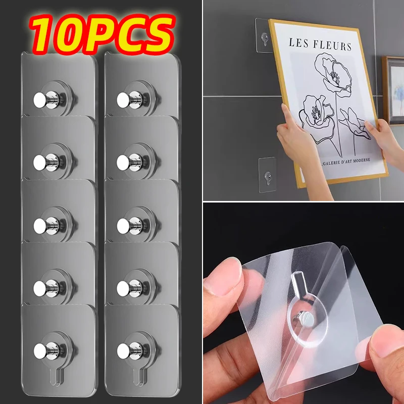 10Pcs Strong Self-adhesive Adhesive Hooks Picture Frame Holder Poster Photo Clock No Drilling Screw Hook For Kitchen Organizer
10Pcs Strong Self-adhesive Adhesive Hooks Picture Frame Holder Poster Photo Clock No Drilling Screw Hook For Kitchen Organizer