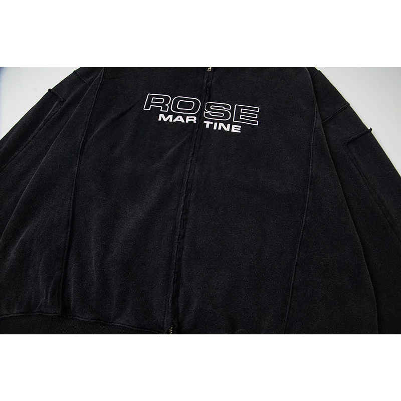 Осень-зима винтажная стираная черная полая бейсбольная куртка с буквенным принтом MARTINE ROSE для мужчин и женщин лоскутная строчка пальто на молнии
Осень-зима винтажная стираная черная полая бейсбольная куртка с буквенным принтом MARTINE ROSE для мужчин и женщин лоскутная строчка пальто на молнии