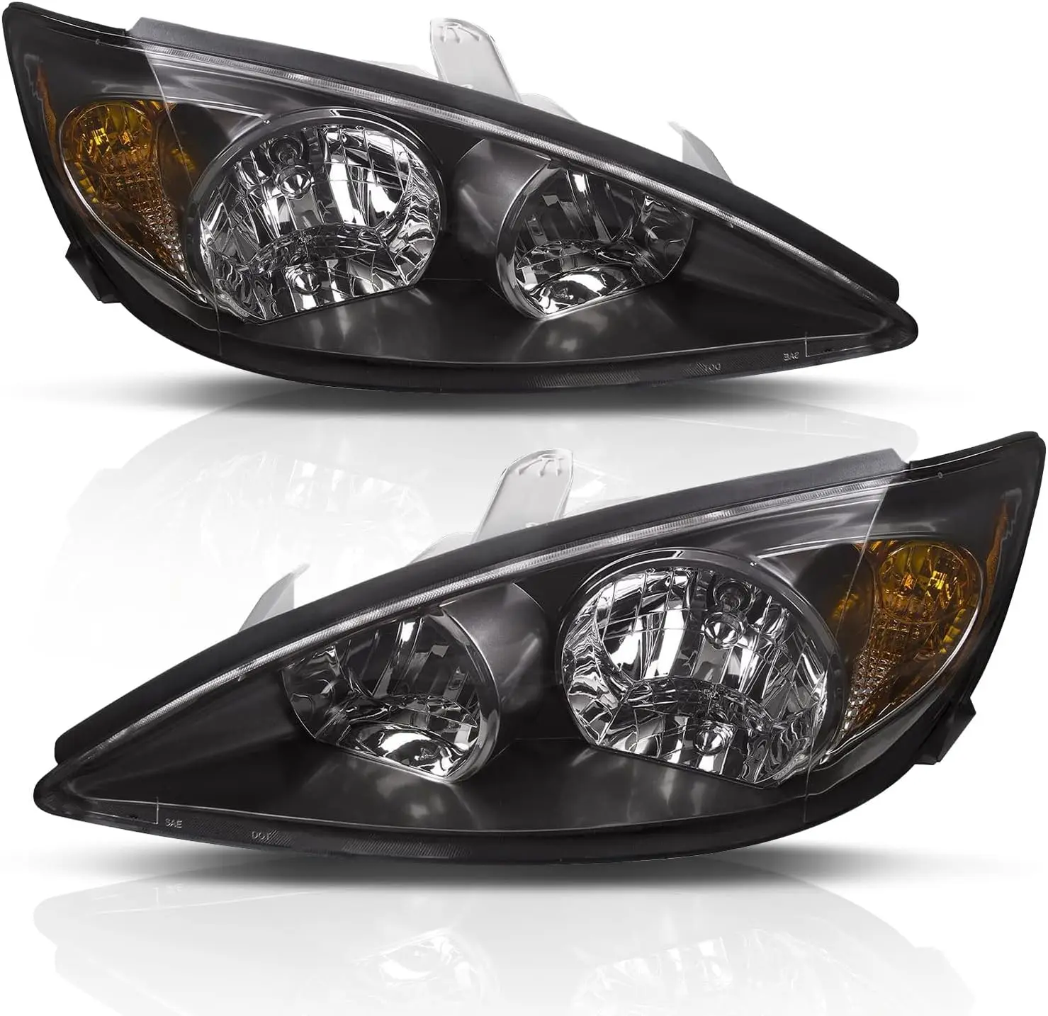 for 2002 2003 2004 Camry Headlight Assembly for 2002-2004 Toyota Camry Clear Lens Black Housing with Amber Reflector Headlamp Re
for 2002 2003 2004 Camry Headlight Assembly for 2002-2004 Toyota Camry Clear Lens Black Housing with Amber Reflector Headlamp Re