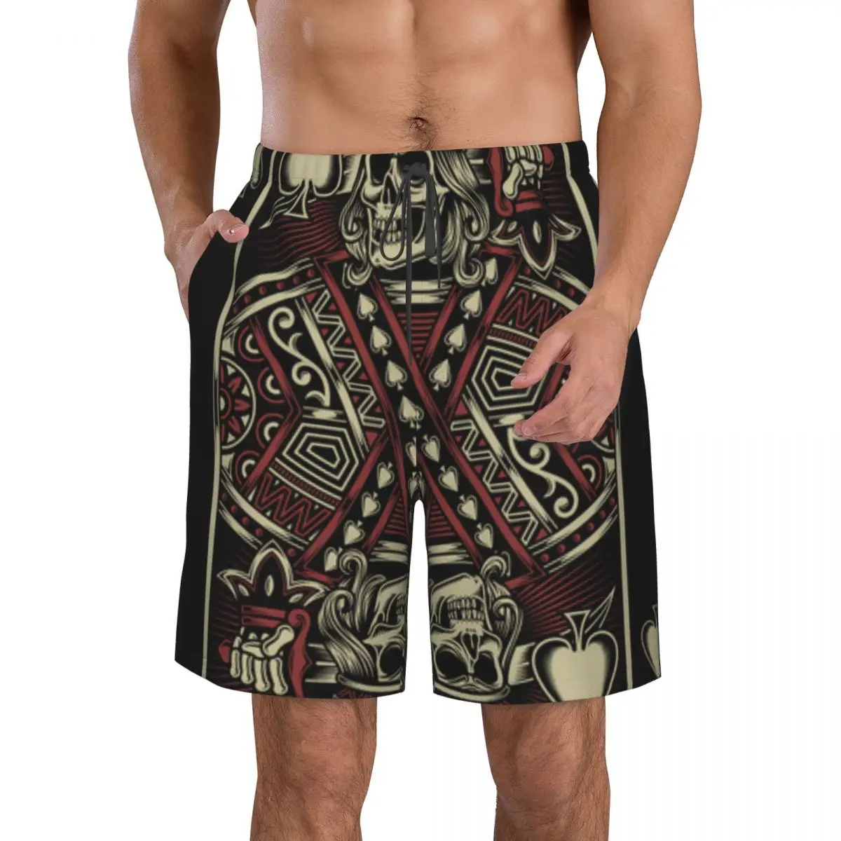 Men's Swim Shorts Trunks Skull Playing Card Beach Board Shorts Running Sports Surfing Swimwear
Men's Swim Shorts Trunks Skull Playing Card Beach Board Shorts Running Sports Surfing Swimwear