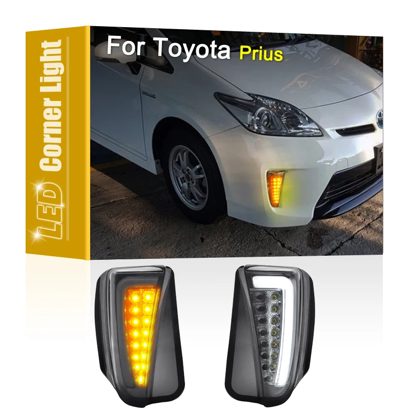 2Pcs Smoked Lens LED Amber Turn Signal Indicator White DRL Daytime Running Position Light For Toyota Prius 2012 2013 2014
2Pcs Smoked Lens LED Amber Turn Signal Indicator White DRL Daytime Running Position Light For Toyota Prius 2012 2013 2014