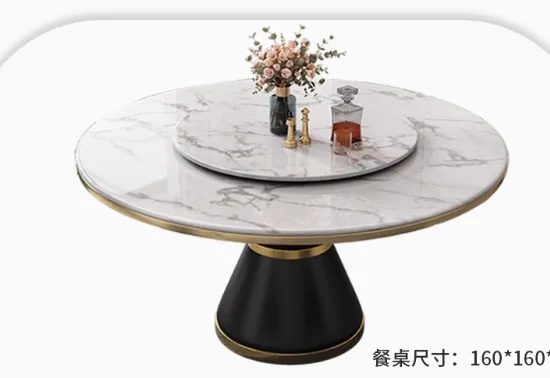 Dining Table and Chair Combination Modern Minimalist Home Italian Style Round Table with Turntable Circular Rock Dining Table
Dining Table and Chair Combination Modern Minimalist Home Italian Style Round Table with Turntable Circular Rock Dining Table
