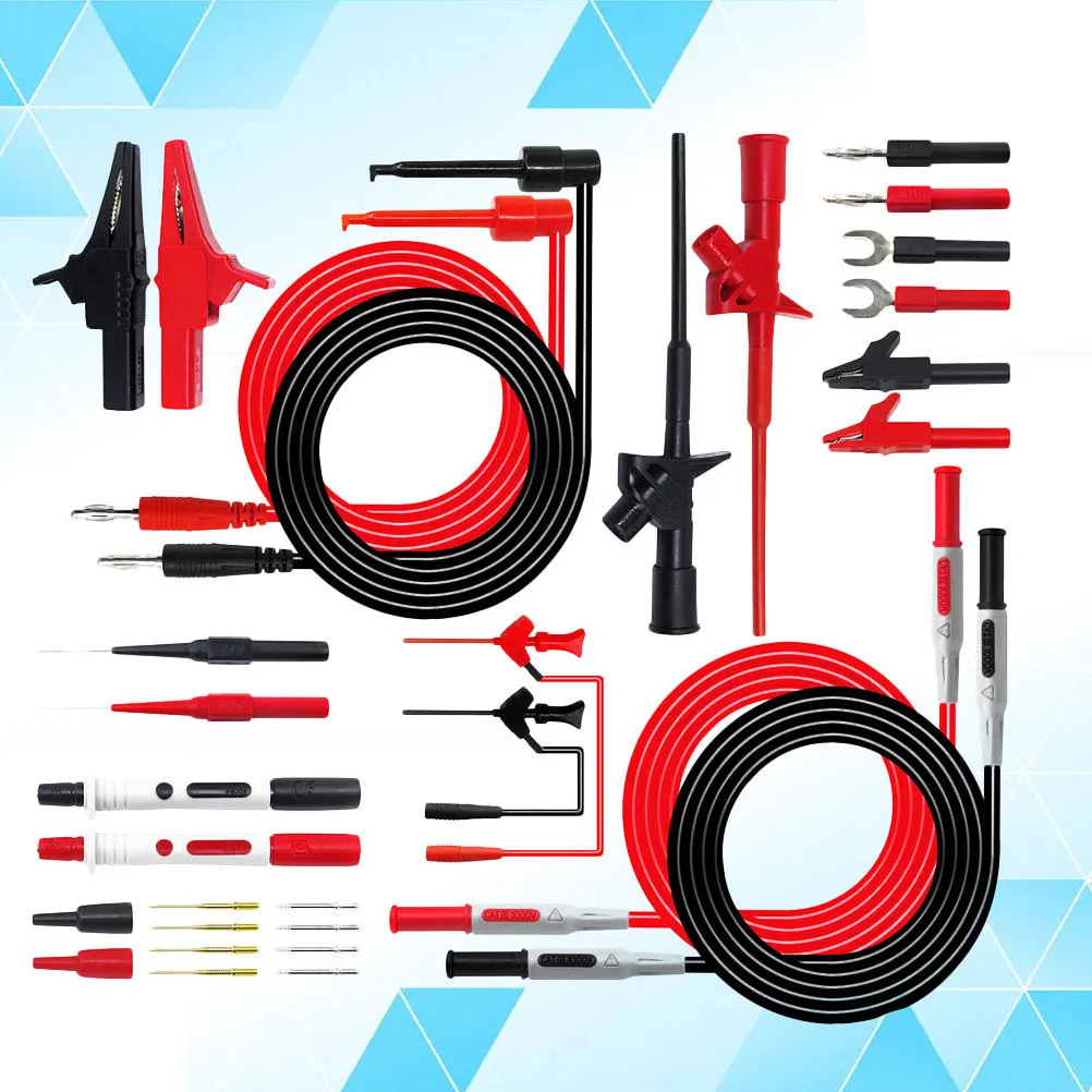 1Set Multimeter Test Lead Probe Kit 4mm Banana Plug Needle Electric Test Tools Diagnostic Repair Office Accessories Crocodile
1Set Multimeter Test Lead Probe Kit 4mm Banana Plug Needle Electric Test Tools Diagnostic Repair Office Accessories Crocodile