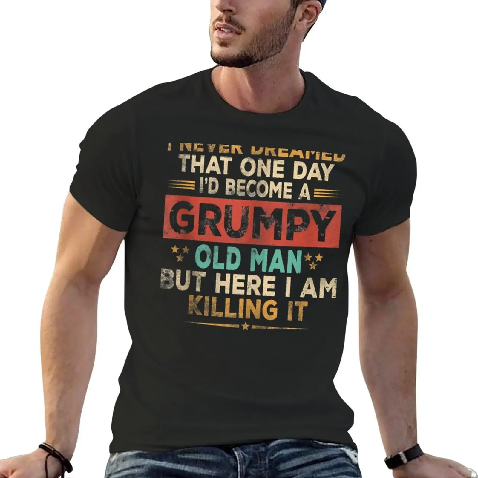 Mens Grumpy Old Man Here I Am Killing It Grumpy Grandpa Vintage T-Shirt oversized t shirt tops Short sleeve tee men
Mens Grumpy Old Man Here I Am Killing It Grumpy Grandpa Vintage T-Shirt oversized t shirt tops Short sleeve tee men