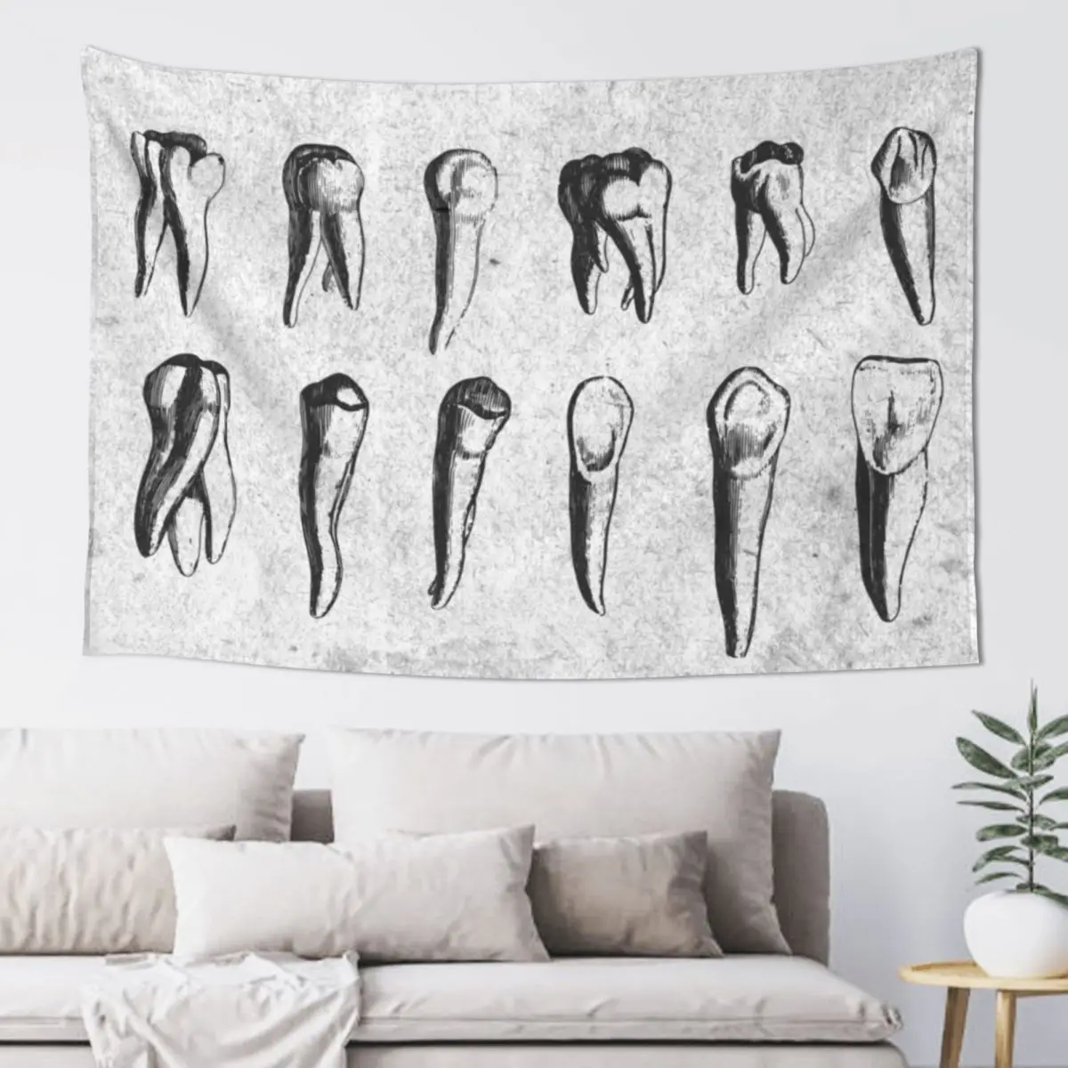 Teeth! - Dental Theme Vintage Engraving in Grey, Black and White Tapestry For Bedroom Cute Decor Tapestry
Teeth! - Dental Theme Vintage Engraving in Grey, Black and White Tapestry For Bedroom Cute Decor Tapestry