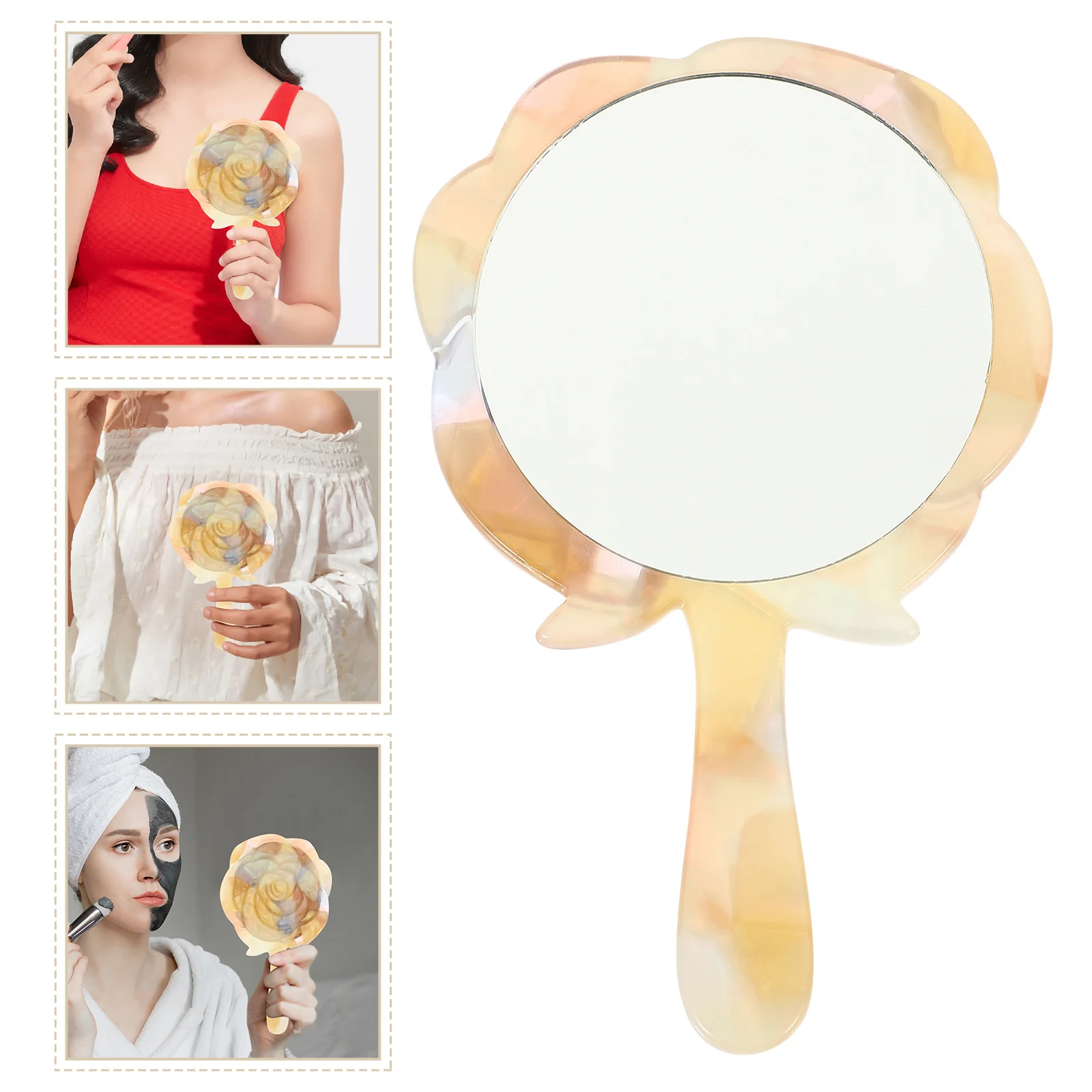 Portable Hand Mirror Mirror Lightweight Safe Durable Acetic Acid Material Clear Reflection for Makeup Artists
Portable Hand Mirror Mirror Lightweight Safe Durable Acetic Acid Material Clear Reflection for Makeup Artists