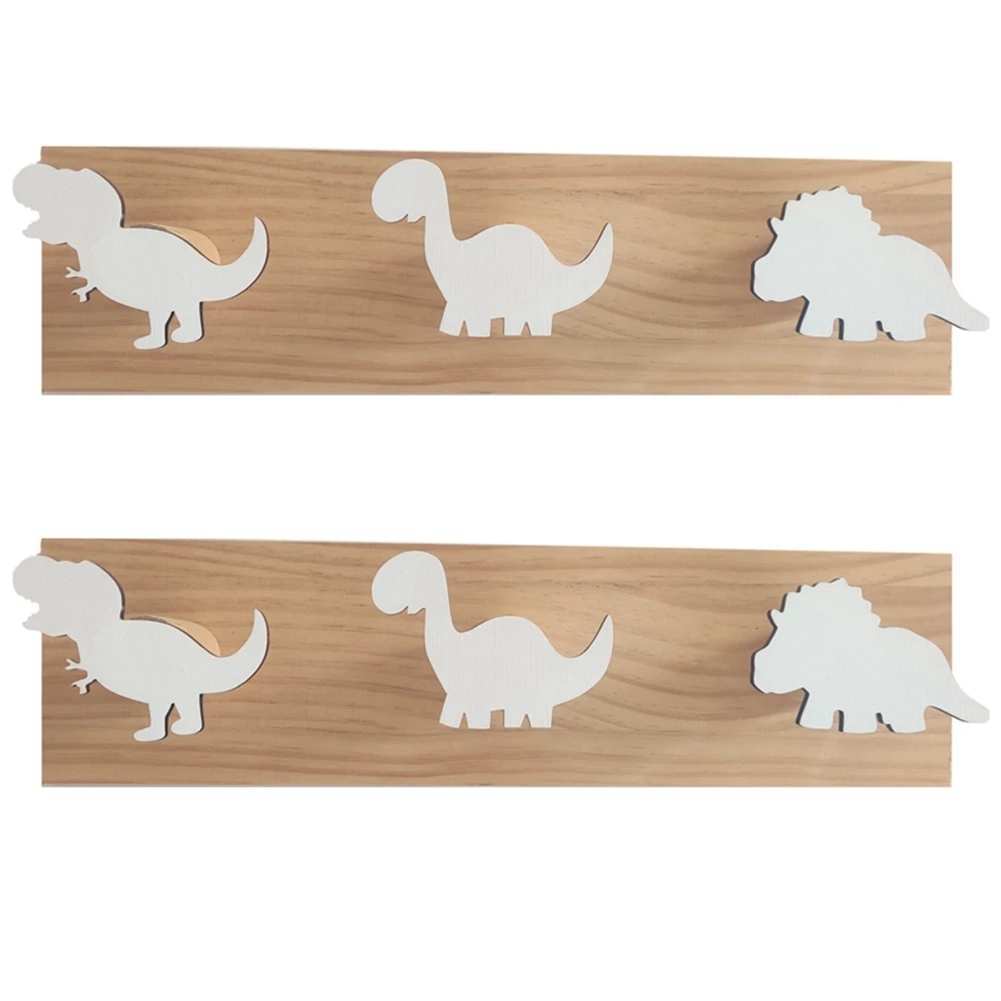 ABKW-2X Kids Dinosaur Wall Mounted Coat Hooks Wooden Door Hanger For Boys Bedroom Nursery Playroom Decorations -White
ABKW-2X Kids Dinosaur Wall Mounted Coat Hooks Wooden Door Hanger For Boys Bedroom Nursery Playroom Decorations -White