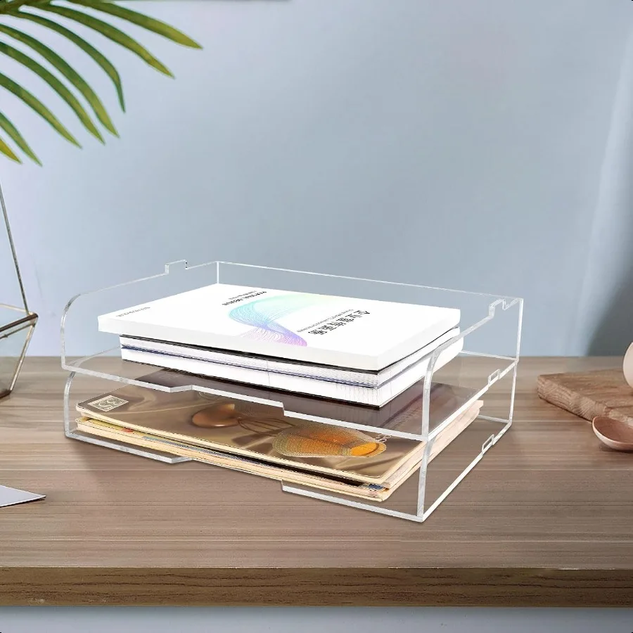 2 Pack Stackable Paper Letter TrayClear Acrylic Magazine Holder and File Organizer Sleek Desk Organizer for Home Office Bookshe
2 Pack Stackable Paper Letter TrayClear Acrylic Magazine Holder and File Organizer Sleek Desk Organizer for Home Office Bookshe