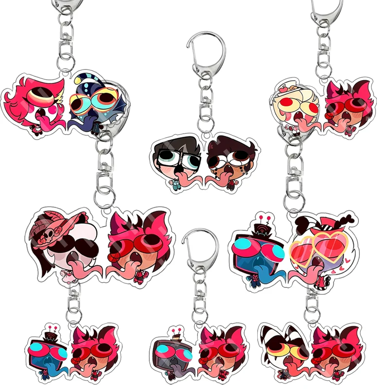 Funny Anime 5cm Hazbin Hotel Couple Tongue Out Acrylic KeychainAngel Dust Alastor Niffty Husk Bag Pendant Charm Friends Gifts
Funny Anime 5cm Hazbin Hotel Couple Tongue Out Acrylic KeychainAngel Dust Alastor Niffty Husk Bag Pendant Charm Friends Gifts