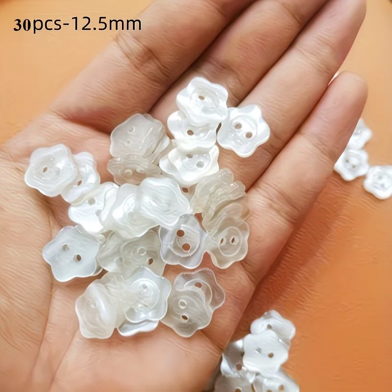 30 transparent white plum blossom resin buttons for sewing, handicrafts and scrapbooks - 2-hole decoration
30 transparent white plum blossom resin buttons for sewing, handicrafts and scrapbooks - 2-hole decoration