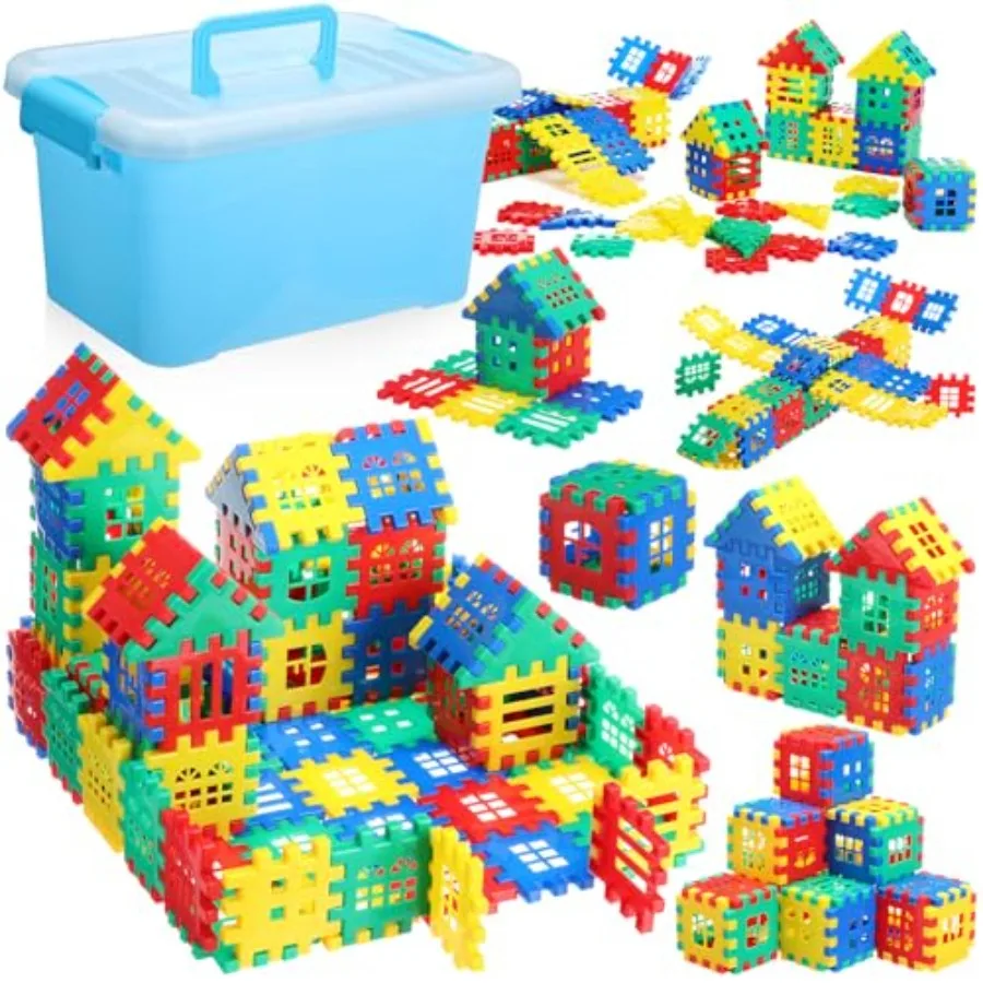 155 Pieces Interlocking Building Blocks for with Storage Box Building Toys Waffle Blocks for Construction Learning Educational
155 Pieces Interlocking Building Blocks for with Storage Box Building Toys Waffle Blocks for Construction Learning Educational