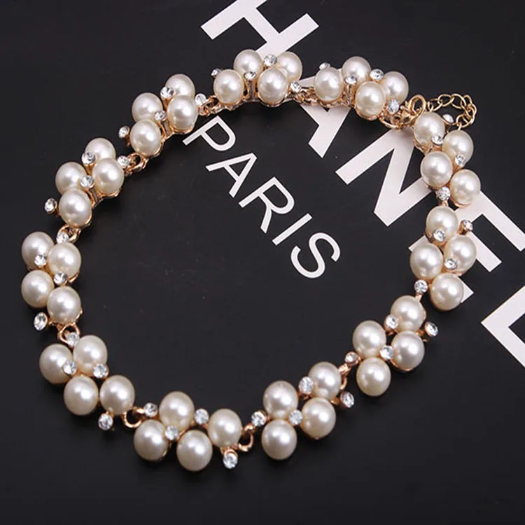 DIY accessories Korea please miss the same pearl rhinestone short collarbone necklace set earrings bracelet women's fashion jewe
DIY accessories Korea please miss the same pearl rhinestone short collarbone necklace set earrings bracelet women's fashion jewe