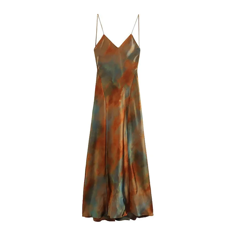 Elegant Sexy Print Long Dresses Women New Design V-neck Backless Printing Dress European and American Spaghetti Strap Party Robe
Elegant Sexy Print Long Dresses Women New Design V-neck Backless Printing Dress European and American Spaghetti Strap Party Robe