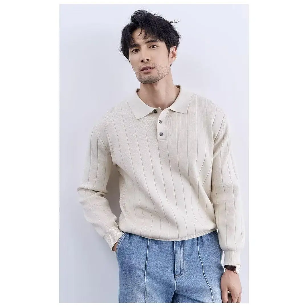 American Sle Long Sve irt вязаная спортивная повседневная теплая осенне-зимняя футболка для мужчин в полоску в стиле ретро с откидным воротником
American Sle Long Sve irt вязаная спортивная повседневная теплая осенне-зимняя футболка для мужчин в полоску в стиле ретро с откидным воротником