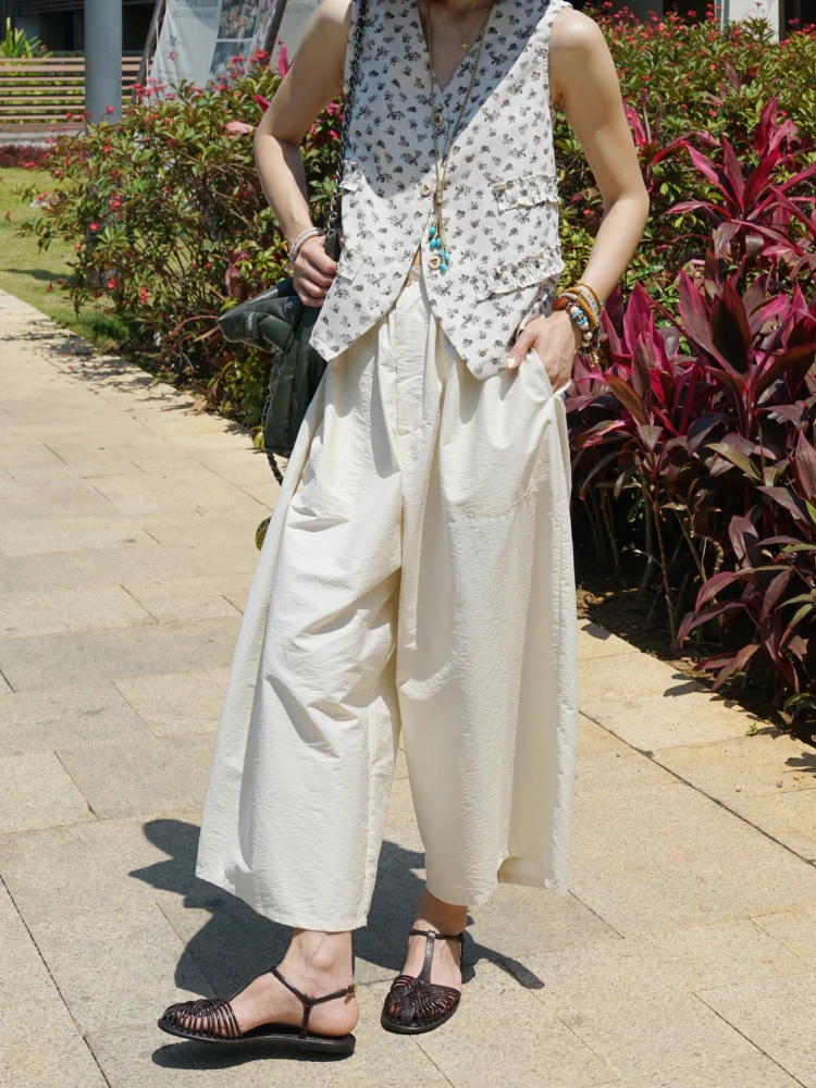 Pure Cotton Wide Leg Pants Women's Loose Fit Elastic Waist Skirt Pants Casual Loose Sle High Waist Breathable Comfortable
Pure Cotton Wide Leg Pants Women's Loose Fit Elastic Waist Skirt Pants Casual Loose Sle High Waist Breathable Comfortable