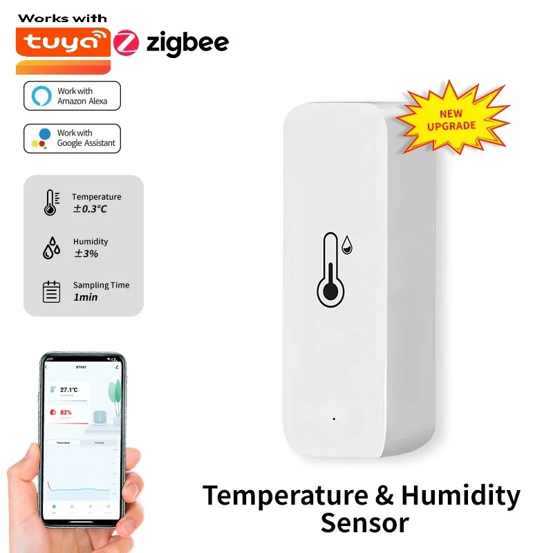 Tuya Zigbee Temperature And Humidity Sensor Indoor Thermometer For Home Work With Alexa Google Home Assistant
Tuya Zigbee Temperature And Humidity Sensor Indoor Thermometer For Home Work With Alexa Google Home Assistant